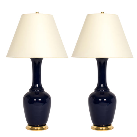 Pair of Alex Lamps in Indigo