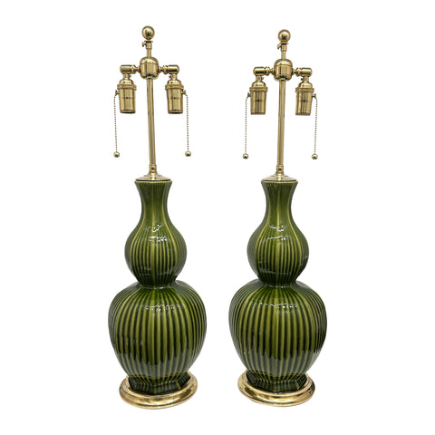 Pair of Delft Lamps in Spruce