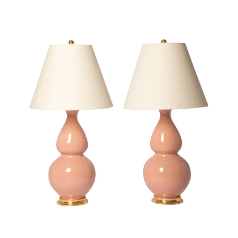 Pair of Medium Aurora Lamps in Peony