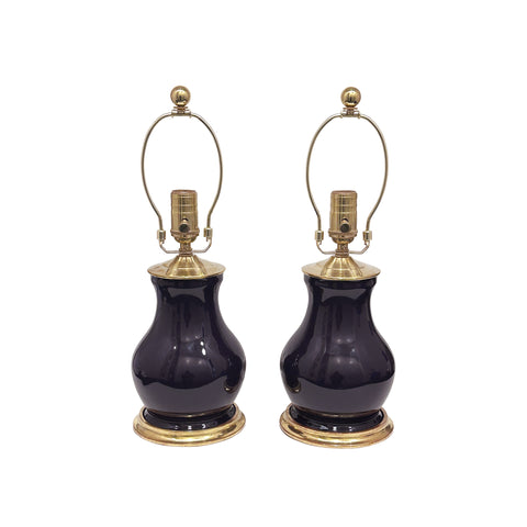 Pair of Small Hann Lamps in Purple