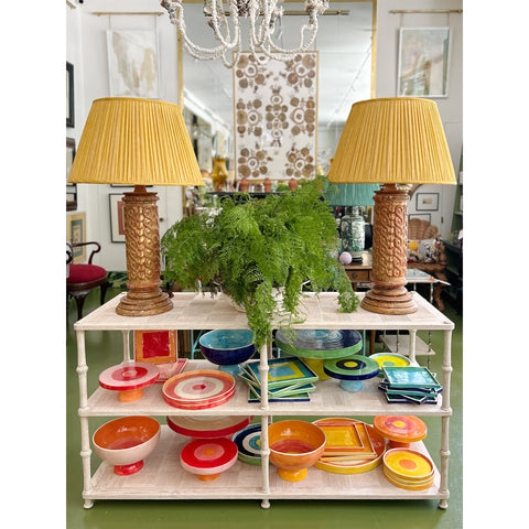 Three-Tier Washed Acacia Console Table