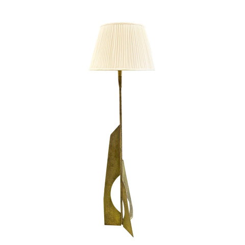 Gouged Brass Floor Lamp No. 1