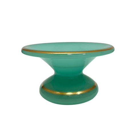French Green Opaline Bowl with Flared Rim