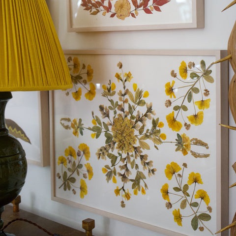 Marian McEvoy, Cosmos, Daffodils, Goldenrod, and Wild Yellow Indigo Collage