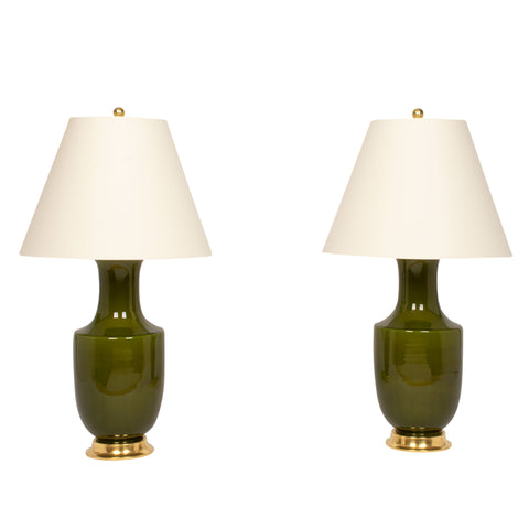 Pair of Ming Lamps in Spruce