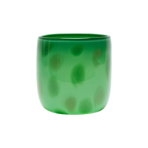 Cactus Green Vase with Pistachio and Emerald Green Dots