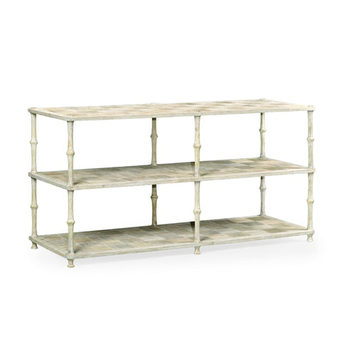 Three-Tier Washed Acacia Console Table