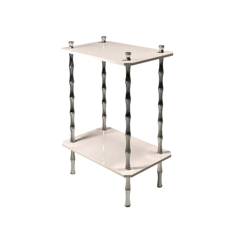 Freddie Two-Tier Table with Nickel