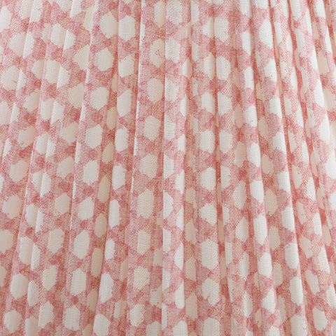 Pink Wicker Lampshade