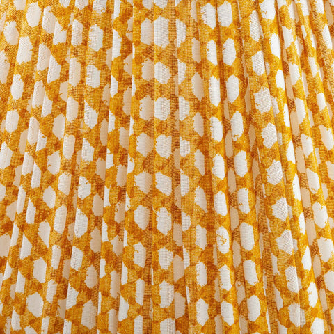 Yellow Wicker Lampshade