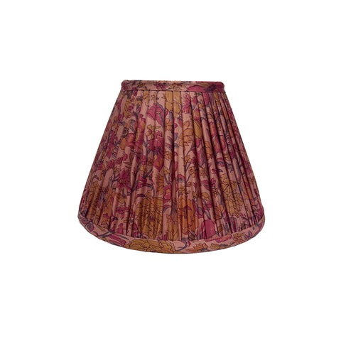 10" Silk Sari Lampshade - Blush Floral