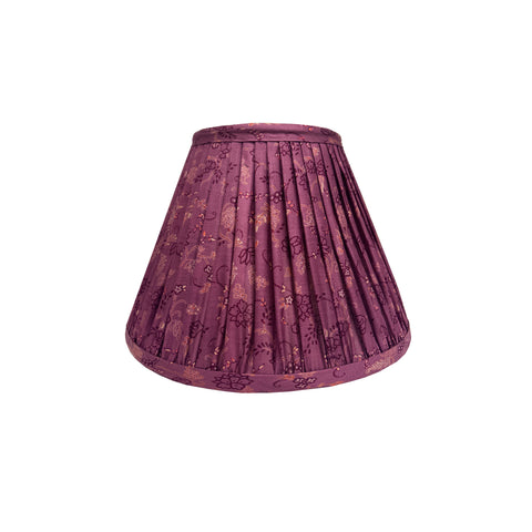 10" Silk Sari Lampshade - Rosewood Floral