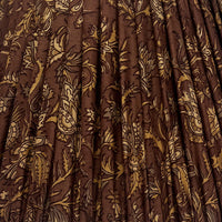 12" Silk Sari Lampshade - Chocolate Floral