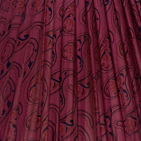 12" Silk Sari Lampshade - Magenta Paisley