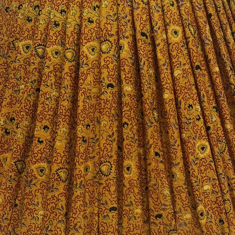 12" Silk Sari Lampshade - Marigold Botanical