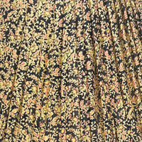 14" Silk Sari Lampshade - Black and Gold Floral