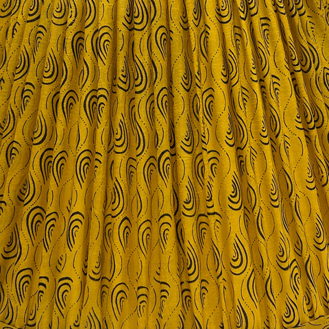 16" Silk Sari Lampshade - Chartreuse Swirl