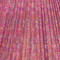 18" Silk Sari Lampshade - Hot Pink Floral
