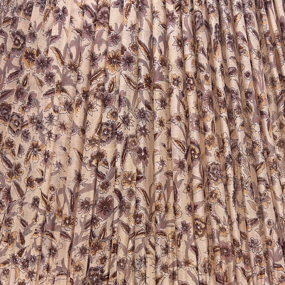 18" Silk Sari Lampshade - Pale Mauve Floral