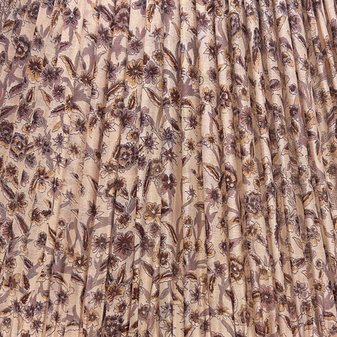 18" Silk Sari Lampshade - Pale Mauve Floral