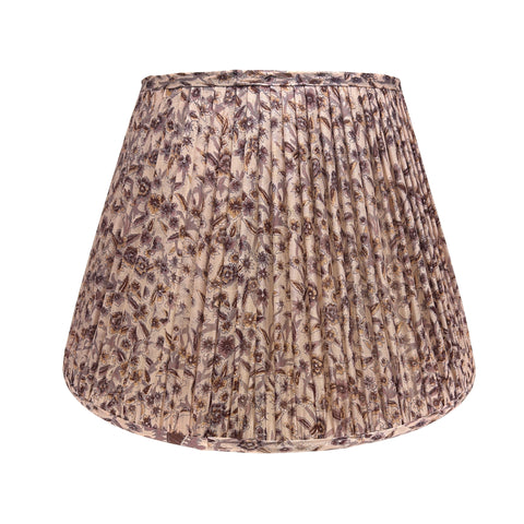 18" Silk Sari Lampshade - Pale Mauve Floral
