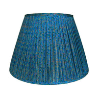 18" Silk Sari Lampshade - Peacock Paisley