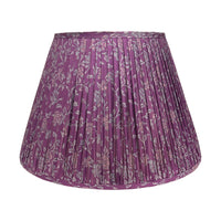 18" Silk Sari Lampshade - Violet Floral