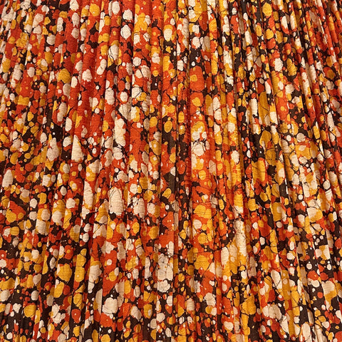 18" Silk Sari Lampshade - Autumn Splatter