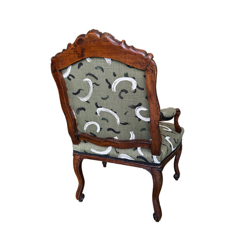 18th Century French Oversized Walnut Armchair