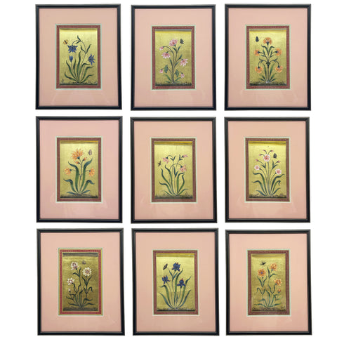 Hand-Painted Contemporary Indian Botanical Paintings