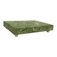 Emerald and Jasper Scagliola Plinth with Ball Feet