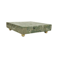 Emerald and Jasper Scagliola Plinth with Ball Feet