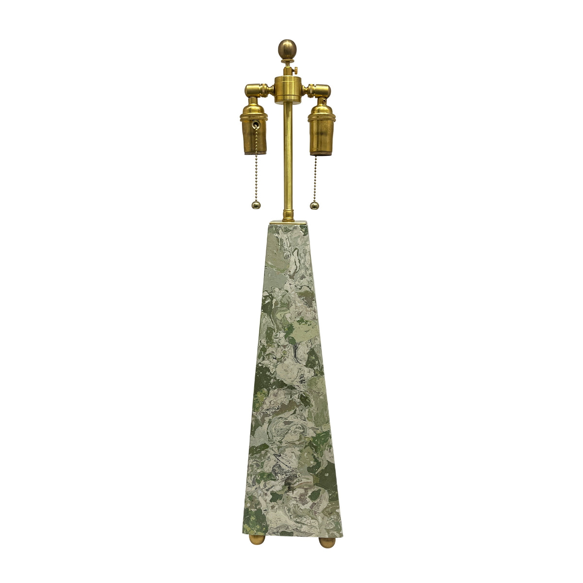 Emerald and Jasper Scagliola Lamp
