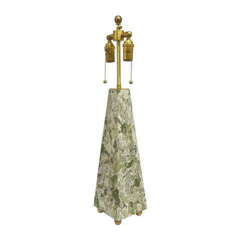 Emerald and Jasper Scagliola Lamp