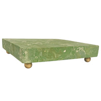 Emerald and Jasper Scagliola Plinth with Ball Feet