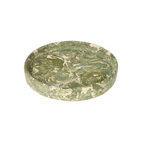 Round Malachite Scagliola Tray