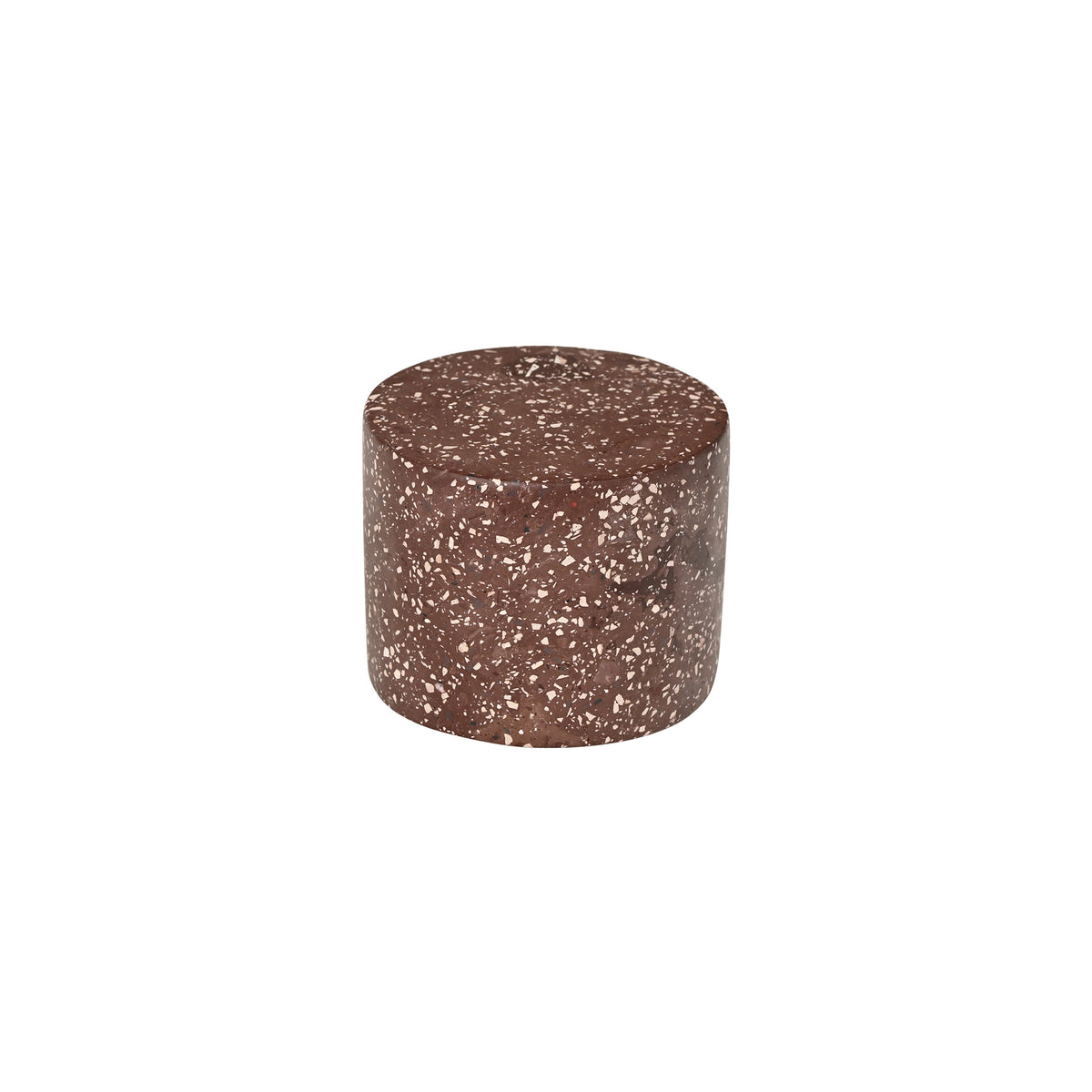 Small Round Rosso Imperial Scagliola Plinth