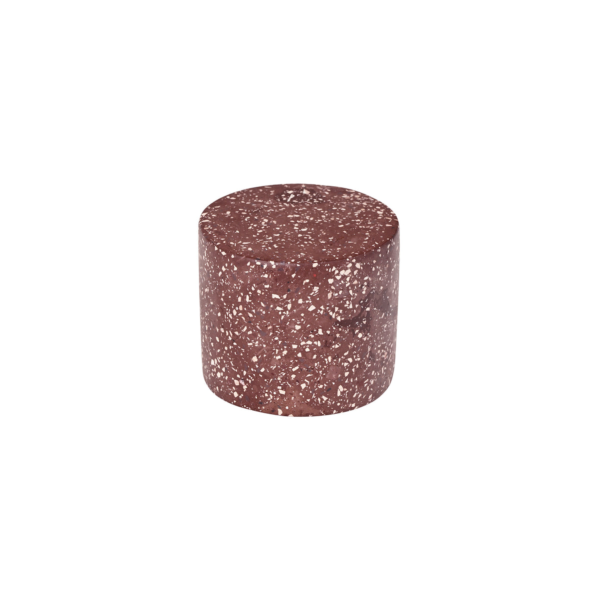 Round Rosso Imperial Scagliola Plinth