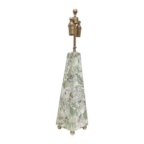 Spring Emerald and Jasper Scagliola Lamp