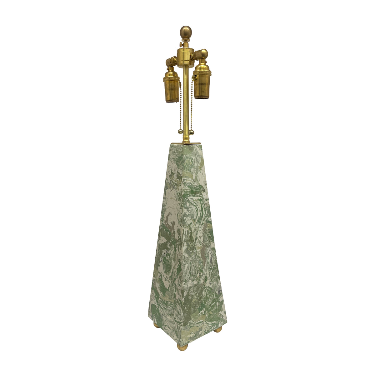 Spring Emerald and Jasper Scagliola Lamp