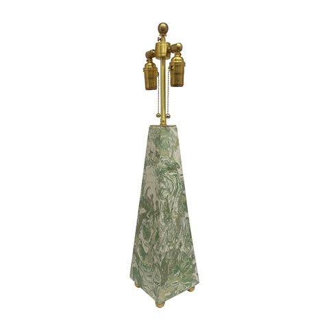 Spring Emerald and Jasper Scagliola Lamp