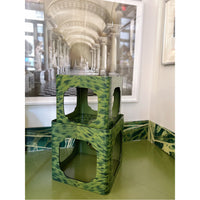 KRB Hand-Painted Cloud Stacking Table in Alligator Faux Tortoise