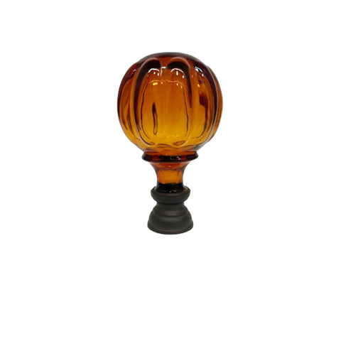 French Amber Glass Newel Finial