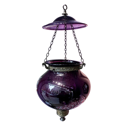 19th Century Amethyst Glass Lantern
