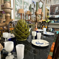 Artichoke Tureen in Spruce and Aubergine