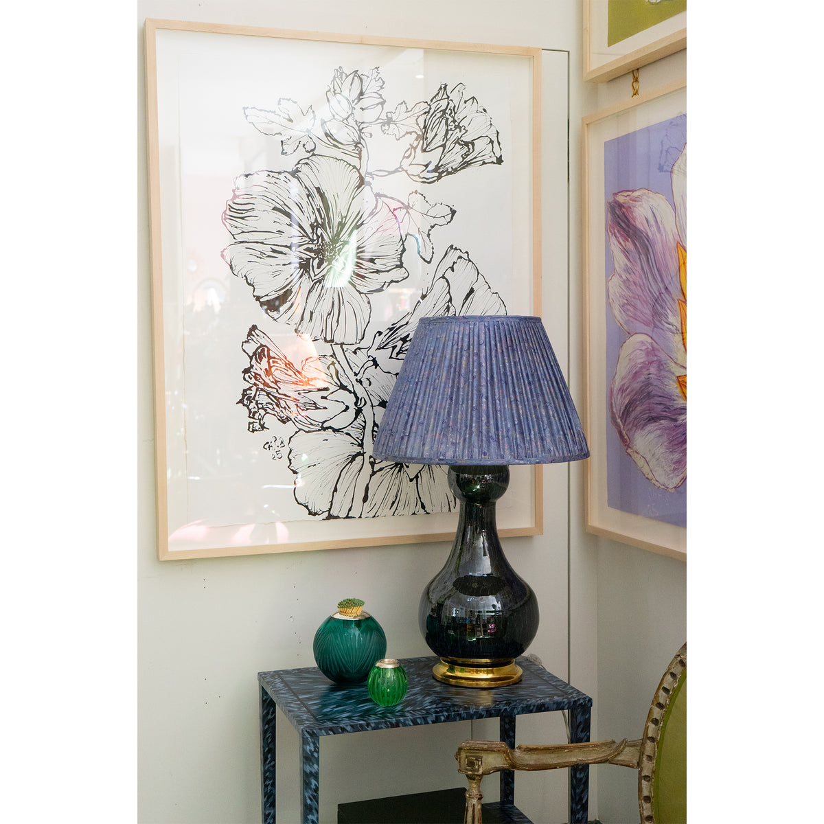 Christian Brechneff,  Black and White Hollyhock II