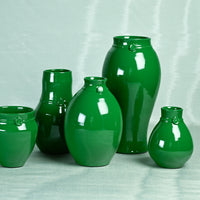 Nicholas Newcomb Banded Vase in KRB Green