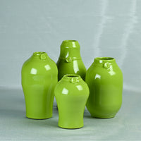 Nicholas Newcomb Banded Vase in Sour Apple