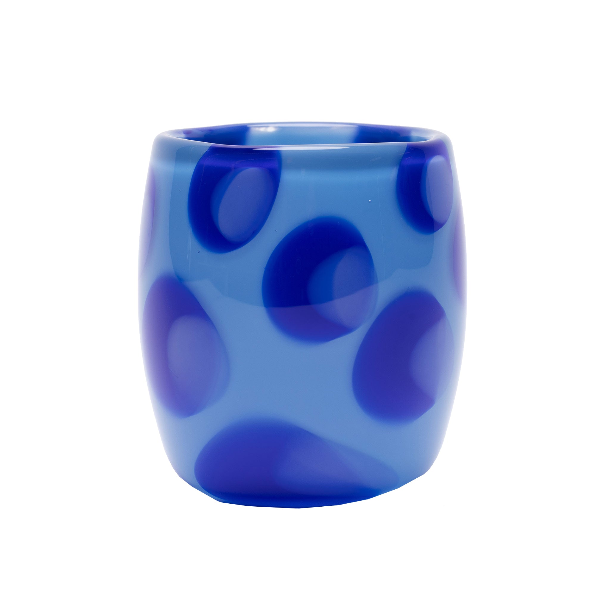 Blue Vase with Royal Blue and Light Blue Spots