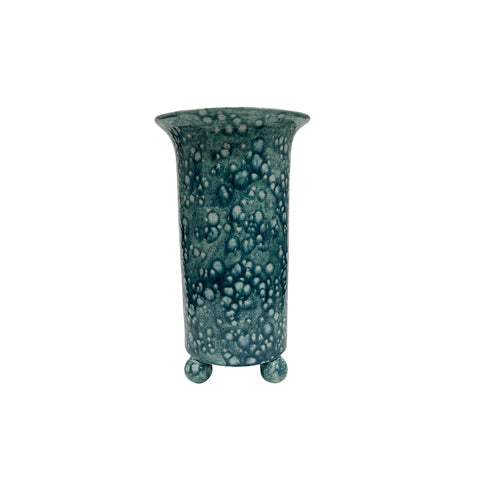 Ball Foot Vase in Bursty Blue Glaze